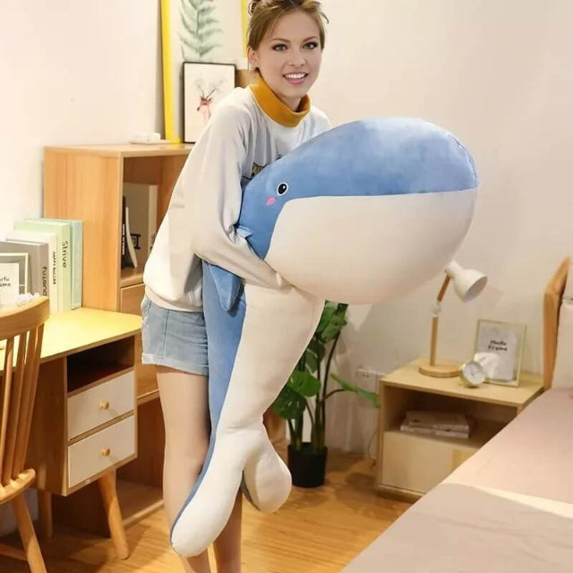 Peluche animal en forme de baleine