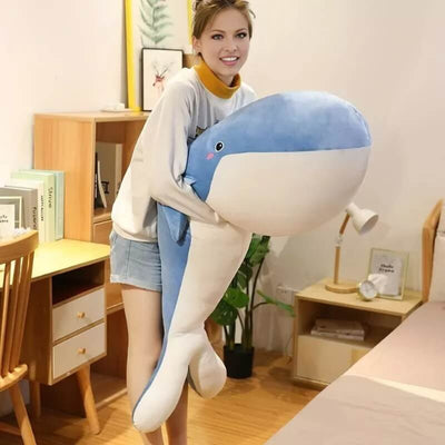 Peluche animal en forme de baleine