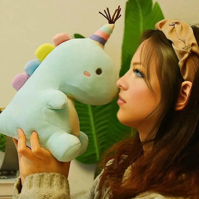 Mignon doudou dinosaure vert