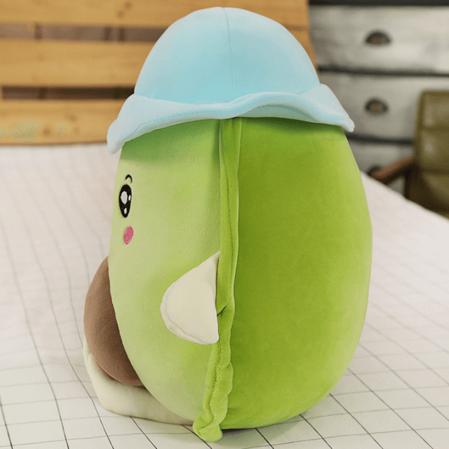 Grosse peluche avocat aux grand yeux
