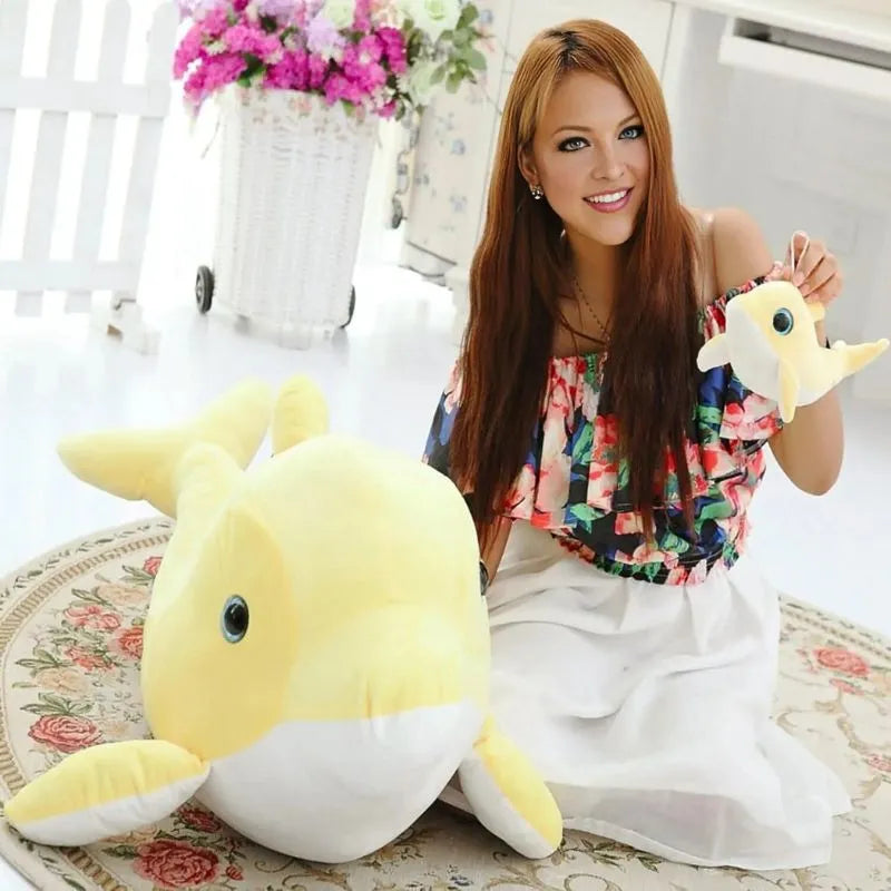 Peluche géante dauphin WWF au poil doux