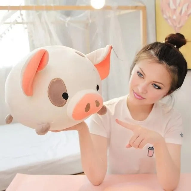 Cochon en peluche ultra sympathique et plein de tendresse