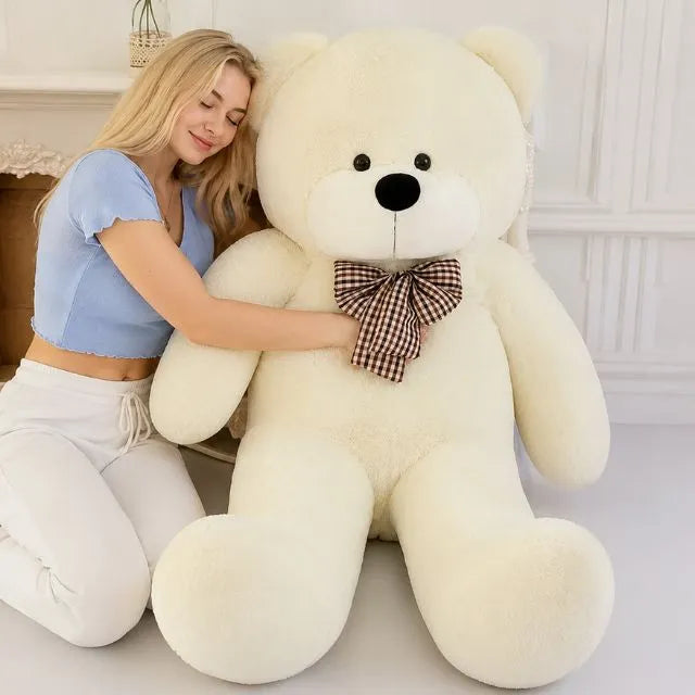 Grand ours blanc en peluche hyper doux et câlin