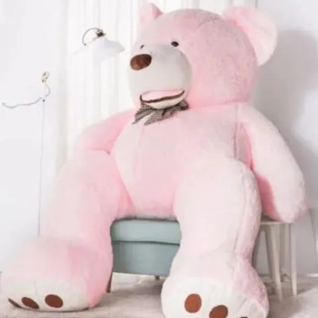 Grand ours en peluche rose à aimer tendrement