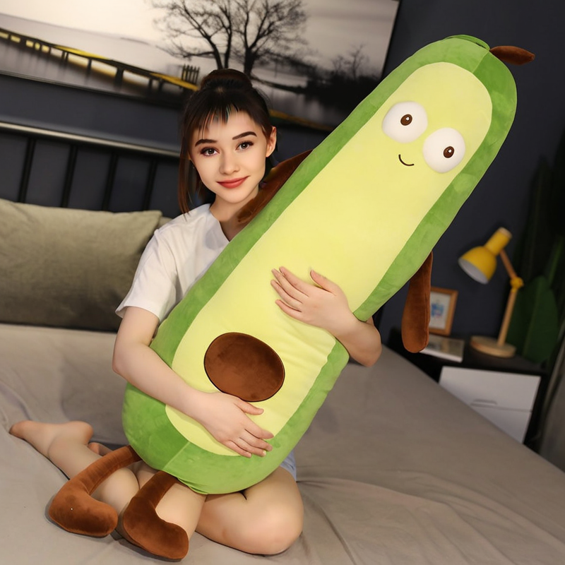 Fruit en peluche géante avocat sympathique