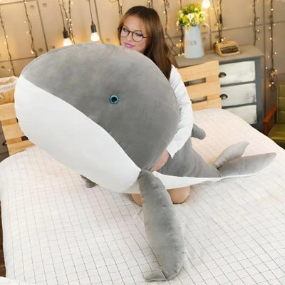 Peluche baleine géante kawaii toute douce