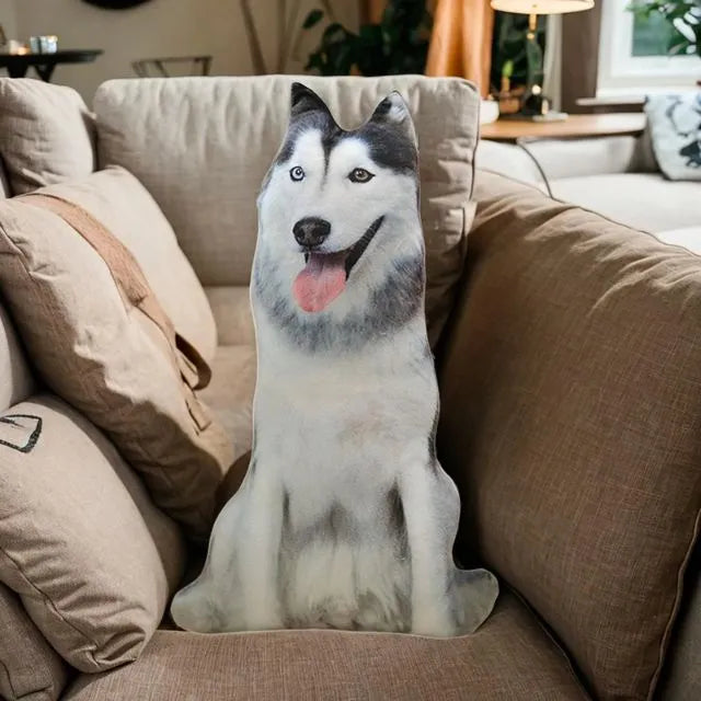 Grosse peluche loup fidèle et câlin