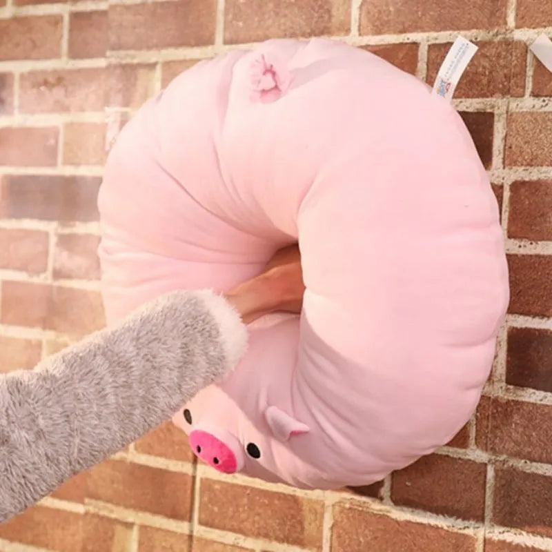 Peluche cochon rose avec un gros groin