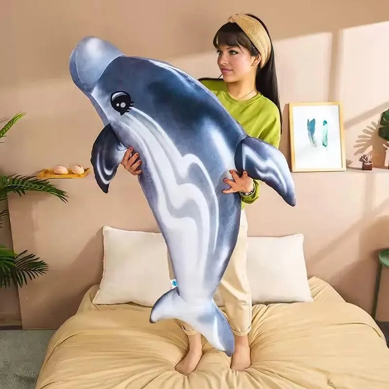 Dauphin peluche géant ultra-doux