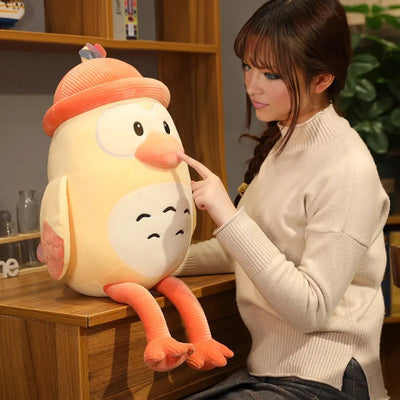 peluche géante canard aux grands yeux