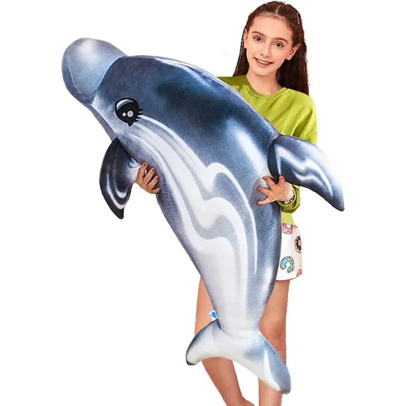 Dauphin peluche géant ultra-doux