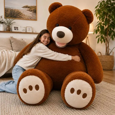 Peluche géante ours brun pour être rassuré et en sécurité