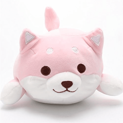 Grand chien peluche rose mignon