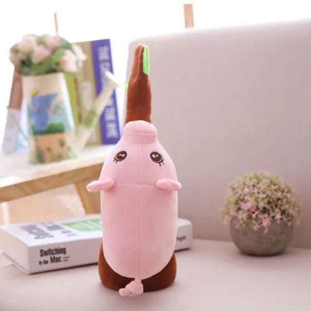 Petit doudou cochon rose aux grands yeux