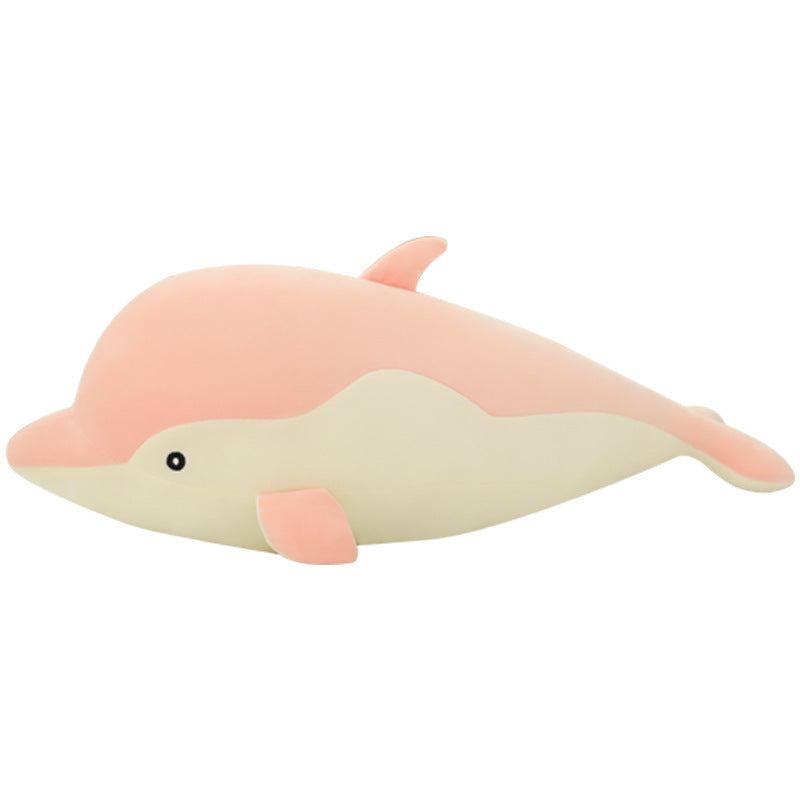 Grande peluche dauphin rose
