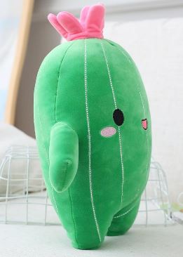 Peluche décorative en forme de cactus souriant