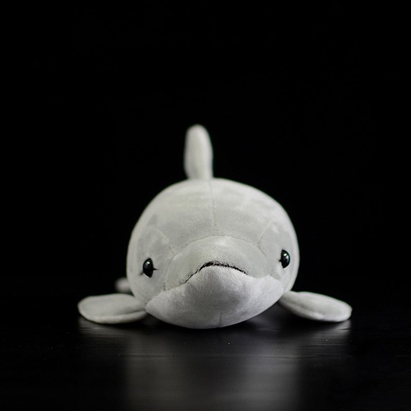 Dauphin en peluche gris réaliste