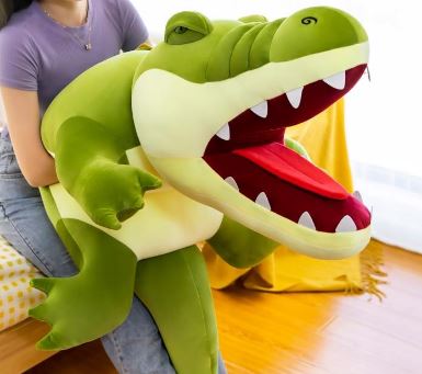 Peluche alligator hyper réaliste