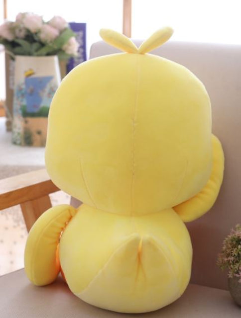 Peluche canard jaune XXL garde à vous