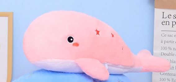 Peluche baleine rose