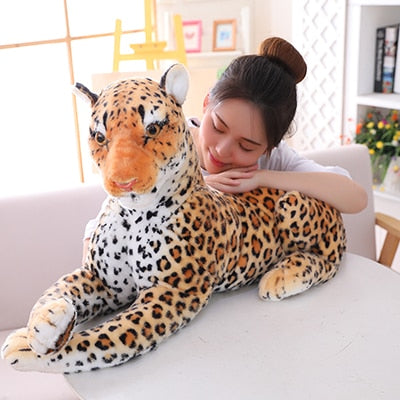 Grosse peluche jaguar pour bien s'endormir