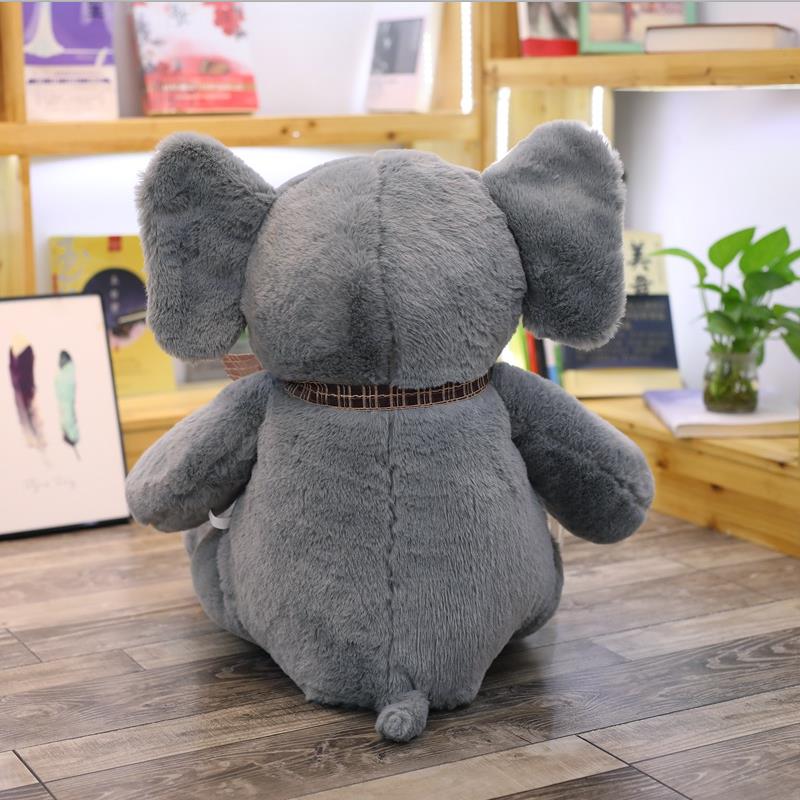 Grande peluche doudou éléphant gris