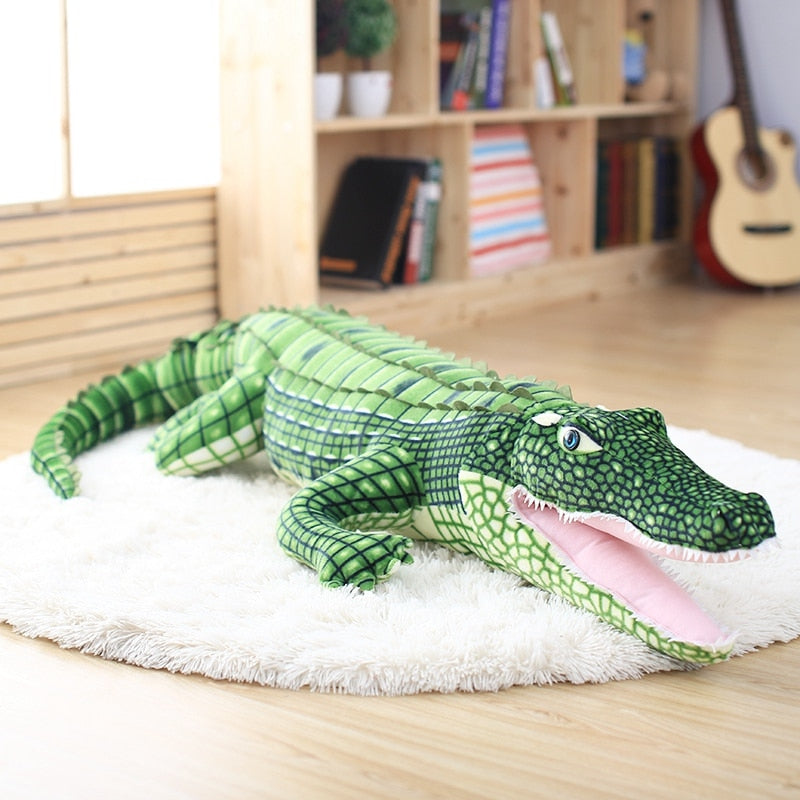 Grande peluche crocodile aux grands yeux