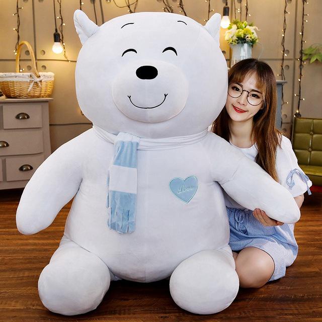 Gros nounours en peluche blanc