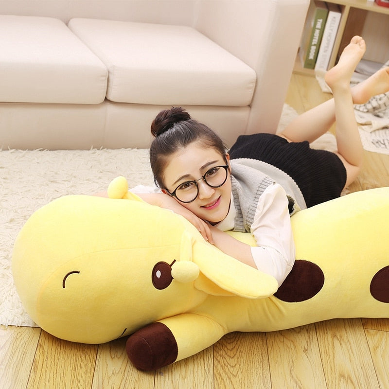 Peluche doudou girafe xxl aux grands yeux