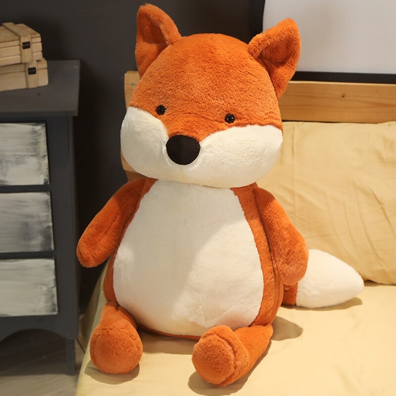 Renard roux en peluche mignon