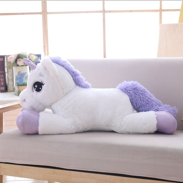 Peluche géante licorne xxl blanche
