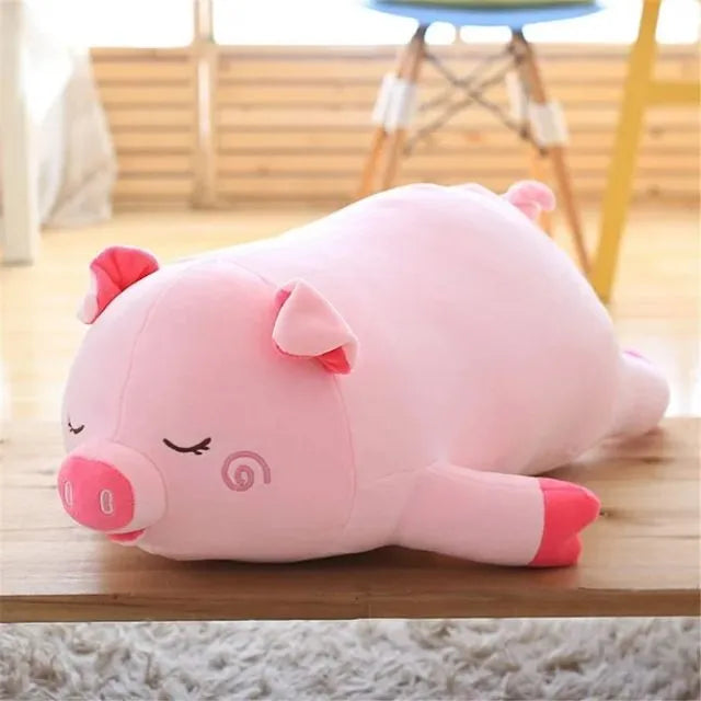 Cochon en peluche rose et moelleuse