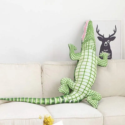 Grande peluche crocodile aux grands yeux