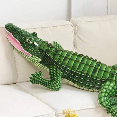 Grande peluche crocodile aux grands yeux