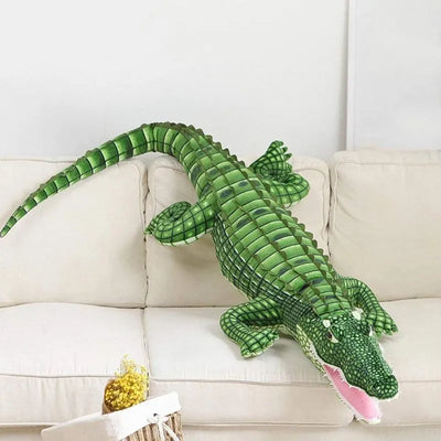 Grande peluche crocodile aux grands yeux