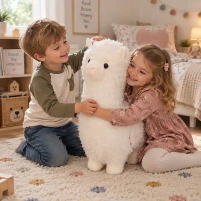 Peluche lama géant à la laine super douce
