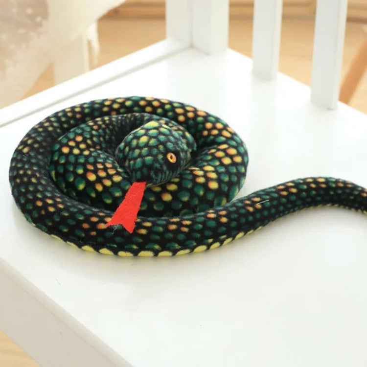 Serpent en peluche géante réaliste