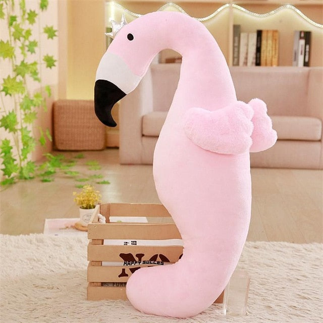 Flamand rose en peluche aimant élégant et câlin
