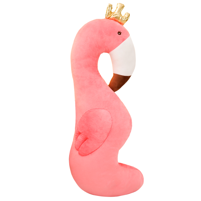 Flamant rose peluche géante