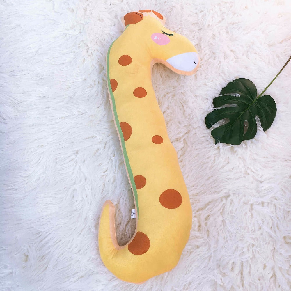 Jouet girafe bébé en forme d'oreiller ultra confortable