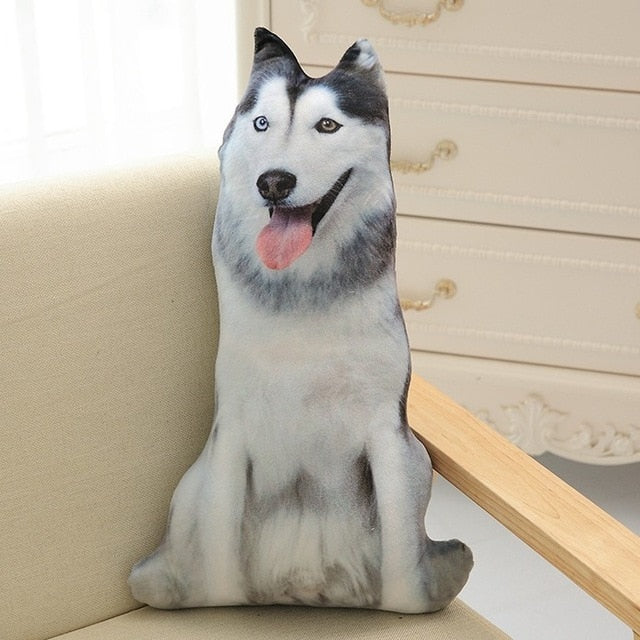 Grosse peluche loup fidèle et câlin