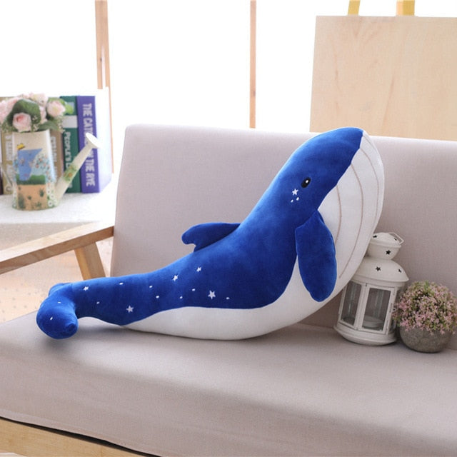 Peluche baleine à bosse bleue xxl