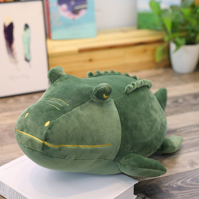 Sympathique peluche crocodile géant doux et moelleux