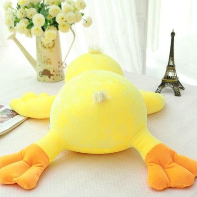 Peluche géante canard aux yeux tous ronds