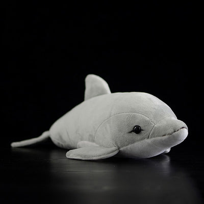 Dauphin en peluche gris réaliste