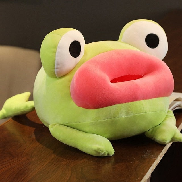 peluche grenouille verte