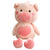 Peluche géante porcinet au grand cœur