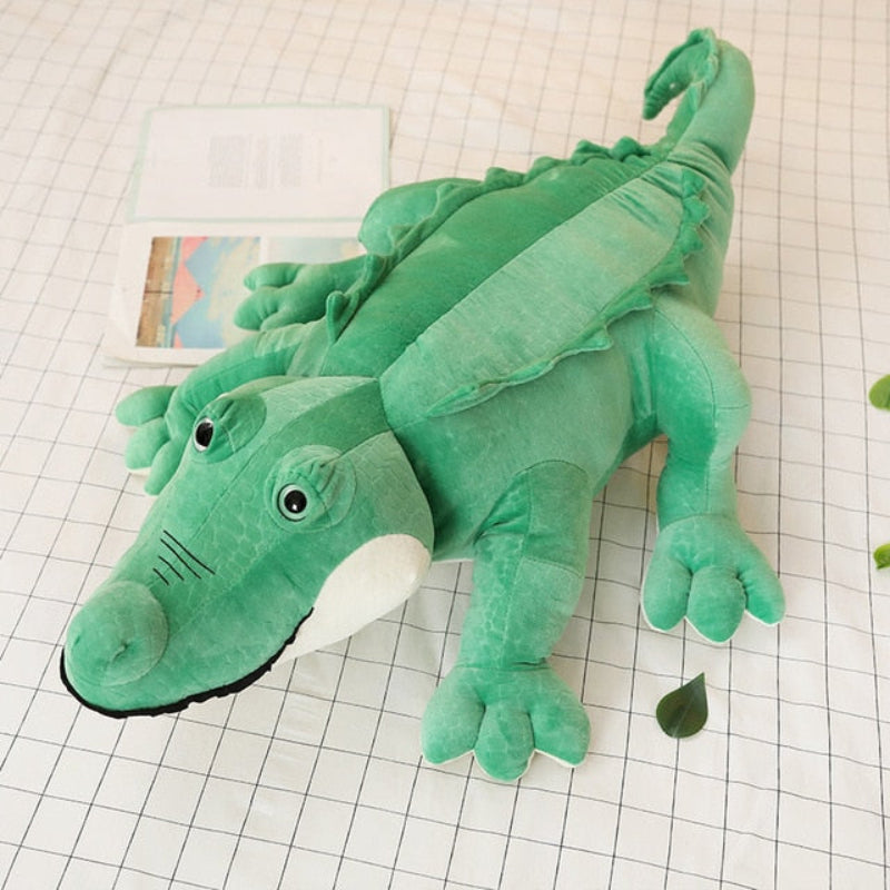 Grosse peluche crocodile sympathique