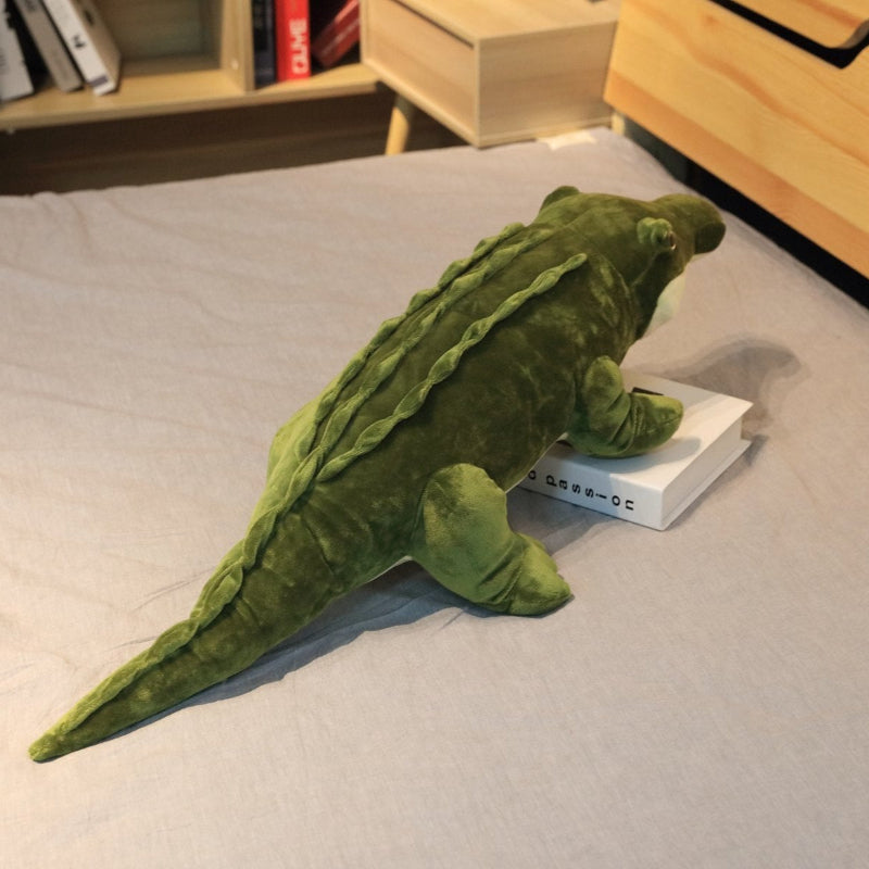 Peluche géante crocodile réaliste et animée