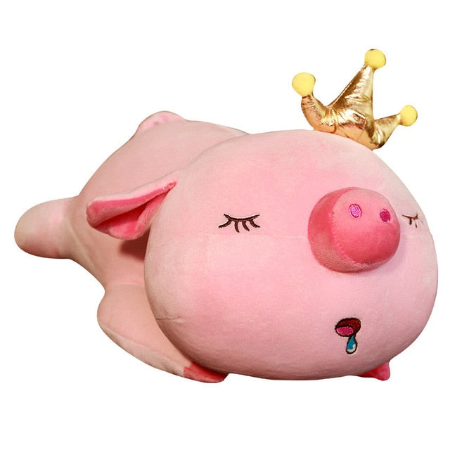 Peluche géante cochon majesté